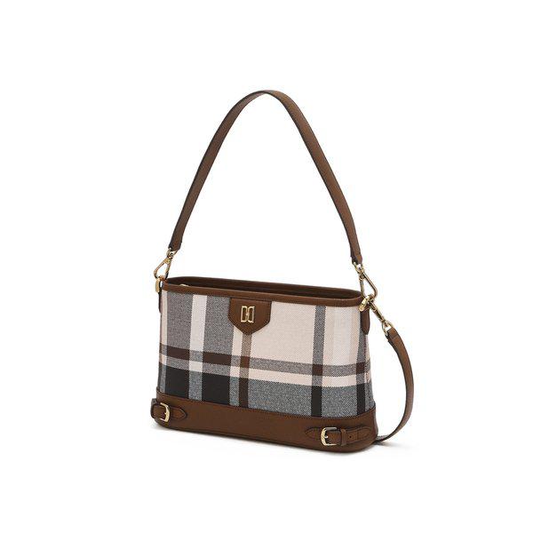 [26SS] [新商品BEST][TARTAN] タータンチェック ライトブラウン レザー ショルダーバッグ DCBA6E713W2