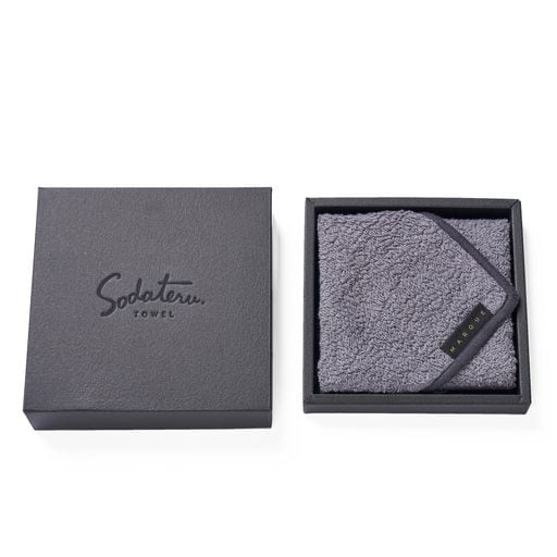 育てるタオル MARQUE プチカレ(ハンドタオル) エトゥープ(グレージュ) 25×25cm 綿100% ボックス入り 2200000001375