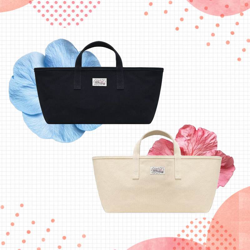 Rose Label Point Tote Bag 2color 横長 大容量 大きいサイズ 韓国 ブランド 正規品