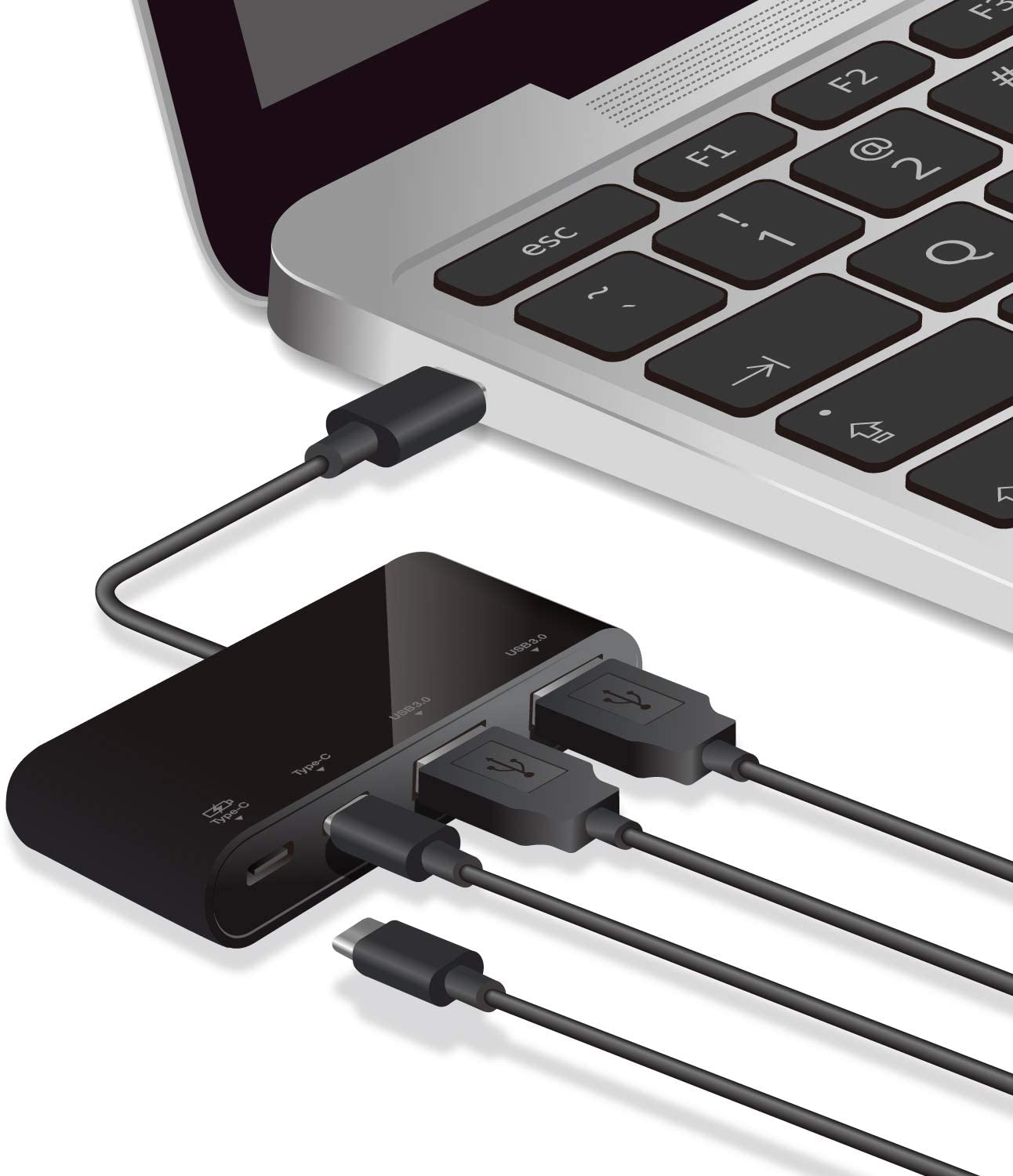 【本日限定価格】 エレコム U3HC-A424P10BK ブラック 対応 Chromebook等 /