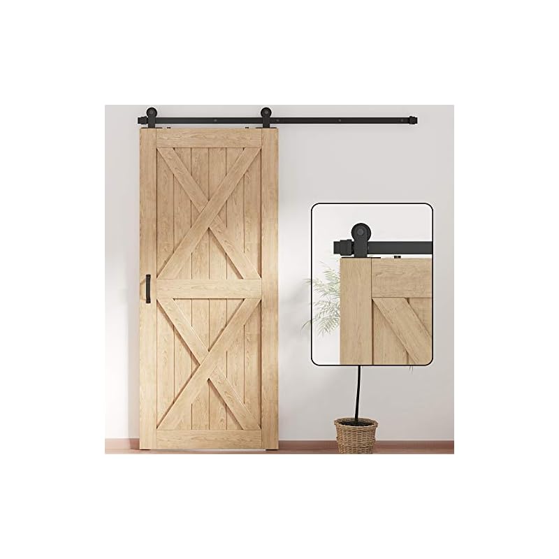ZEKOO 吊り引き戸レール バーンドア金具 引き扉 5 FT (1.52メートル) トラックレール 引き違いドア 室内ドア リフォームドア ソフトクローザー DIY 建具金物 2段式 シングルドア