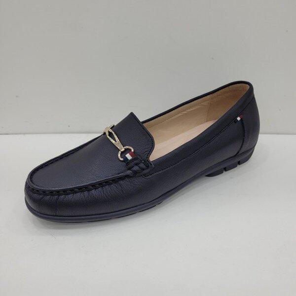 女性用 履きやすい金属製の装飾ポイントローファー PFBFHQ549_US