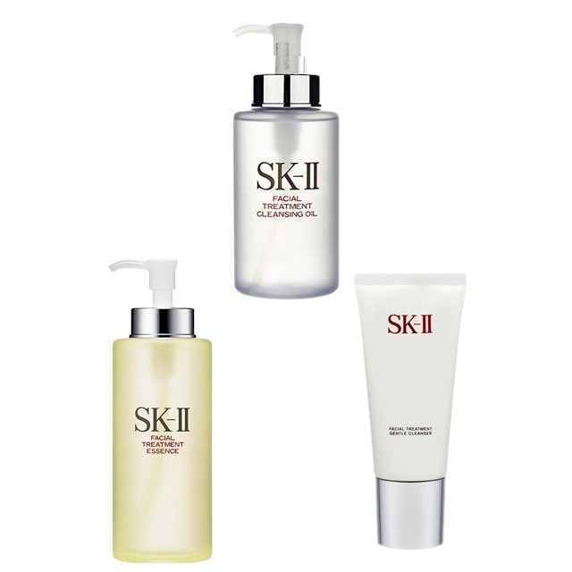 エスケーツー（SK-II／SK2） ピテラベーシックケア 3点セット/フェイシャル トリートメント クレンジングオイル 250ml ＋ フェイシャルトリートメントジェントルクレンザー 120g ＋ フ