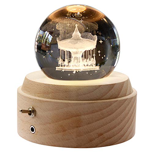 誕生日プレゼント オルゴール 67％以上節約 クリスタル 信頼 ボール 間接照明 LEDラ ベッドサイドランプ 月のランプ