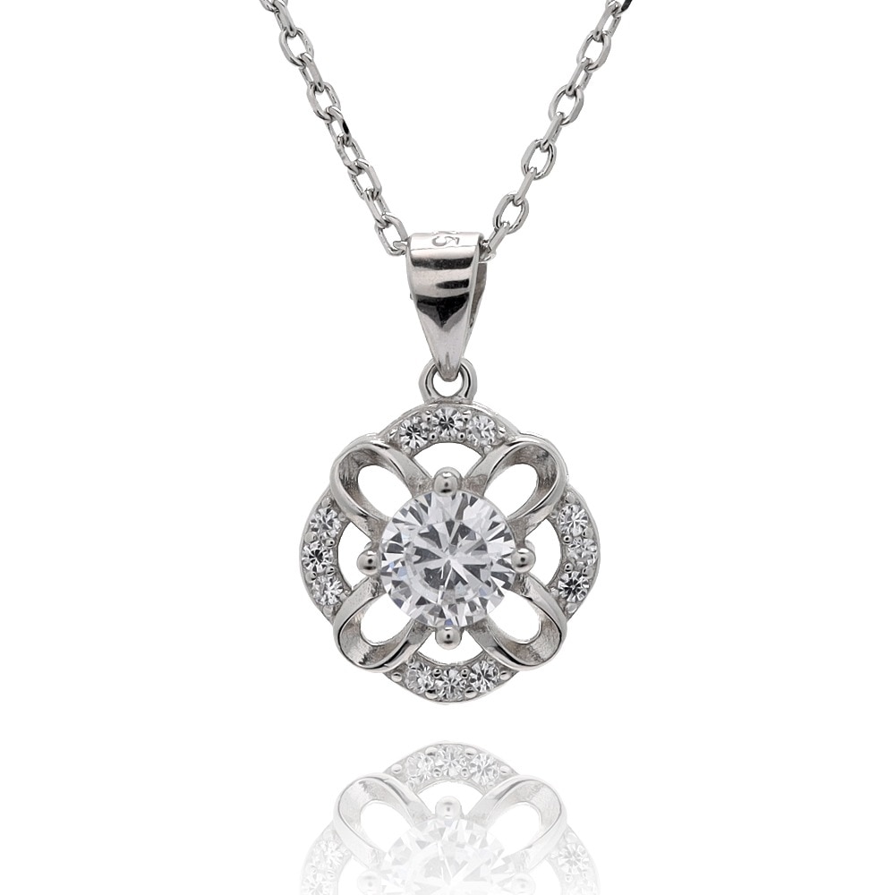 S925 万華鏡 幾何学 ネックレス 銀 [fhns012-silver]