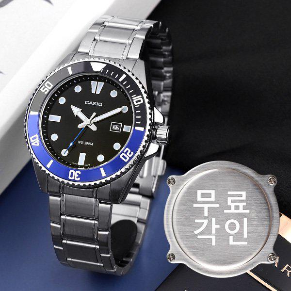 無料刻印 MDV-107D-1A2 スーツカジュアル メンズメタル腕時計 d