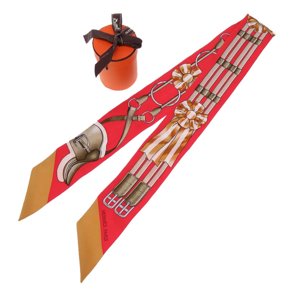 新品同様 ツイリー スカーフ シルク/シルク ルージュヴィフ 0099【中古】 ユニセックス