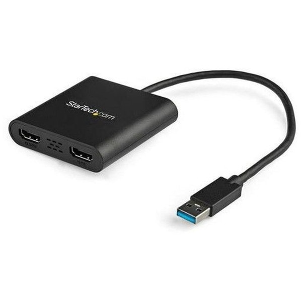 USB32HD2 ブラック [USB 3.0-デュアルHDMI変換ディスプレイアダプタ 4K/30Hz対応]