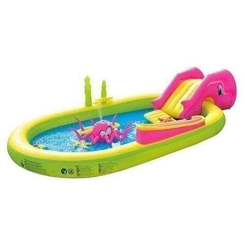 ビニールプール シーアニマルプール 300×155cm 子ども4人用 すべり台つき 大型プール