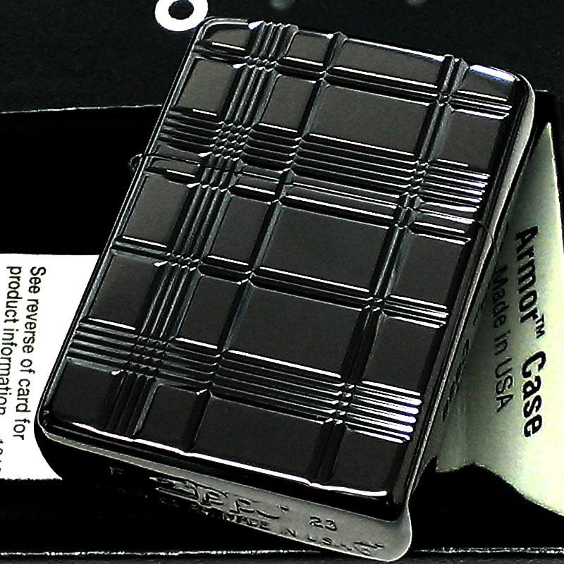 ZIPPO アーマー 限定100個生産 ジッポ ライター ダイアモンドクロス V刃彫刻 ブラックニッケル 重厚 両面加工 クリスマス 黒 かっこいい おしゃれ メンズ ギフト