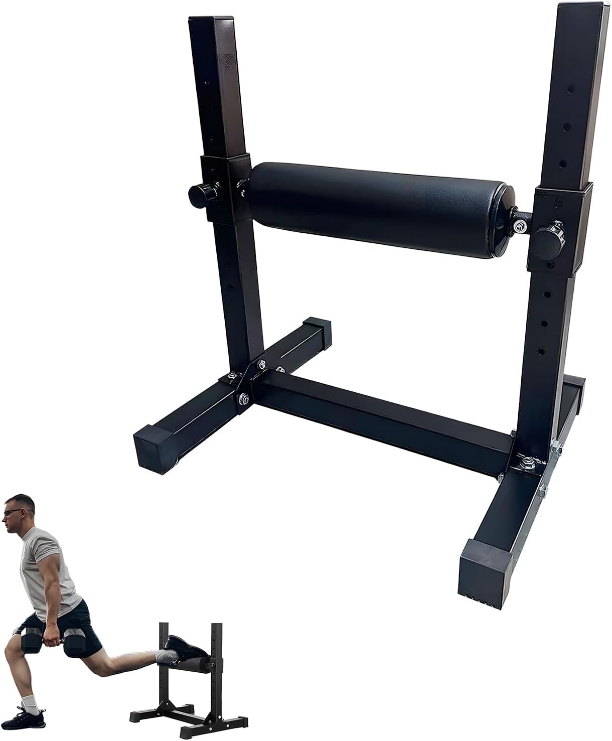 ブルガリア式スプリットスクワットスタンドフットパッド付きの調節可能な片足スクワットスタンドで軽量でソフトパッド付きの片足スクワットローラーを搭載スタンディングワークアウトに最適でローラーを使っ