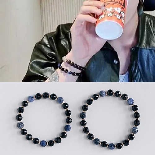 K-POPファッション通販送料無料[UNISEX] BTS/防弾少年団/Jungkook/Dynamite/ダイナマイト st. ストーンブレスレット (2size)