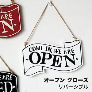 オープン クローズ リバーシブル 木製 両面 看板ボード 開店 閉店 オシャレ カフェ レストラン バー 店舗 雑貨屋 看板 装飾 営業...