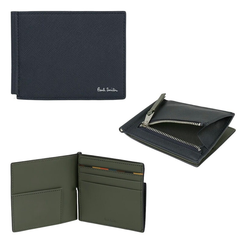 財布 メンズ マネークリップ ブライトストライププラー 813019 P914 喜ばれるギフト