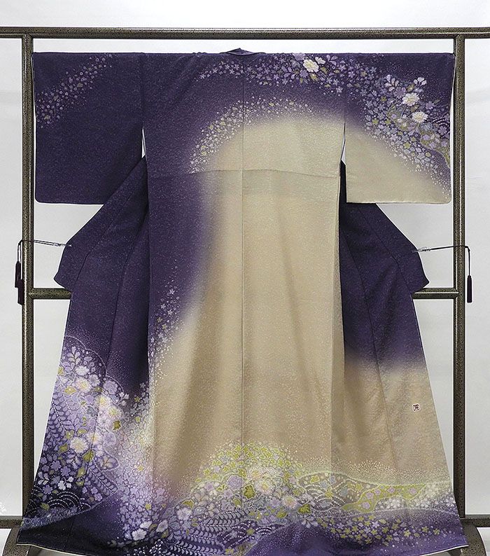 訪問着 新品仕立済 正絹 絞り染色作家 吉乃一廉作 身丈164.5cm 裄丈68cm 辻が花模様 新品 仕立て上がり 着物 結婚式 入学式 卒業式 b1015