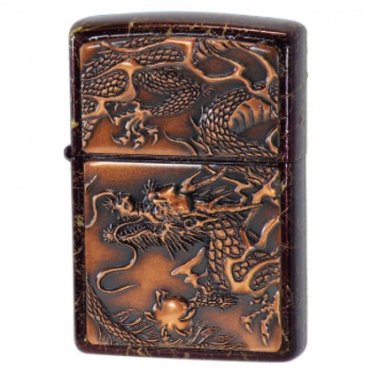 ZIPPO ライズメタル 赤龍 金乱糸 赤