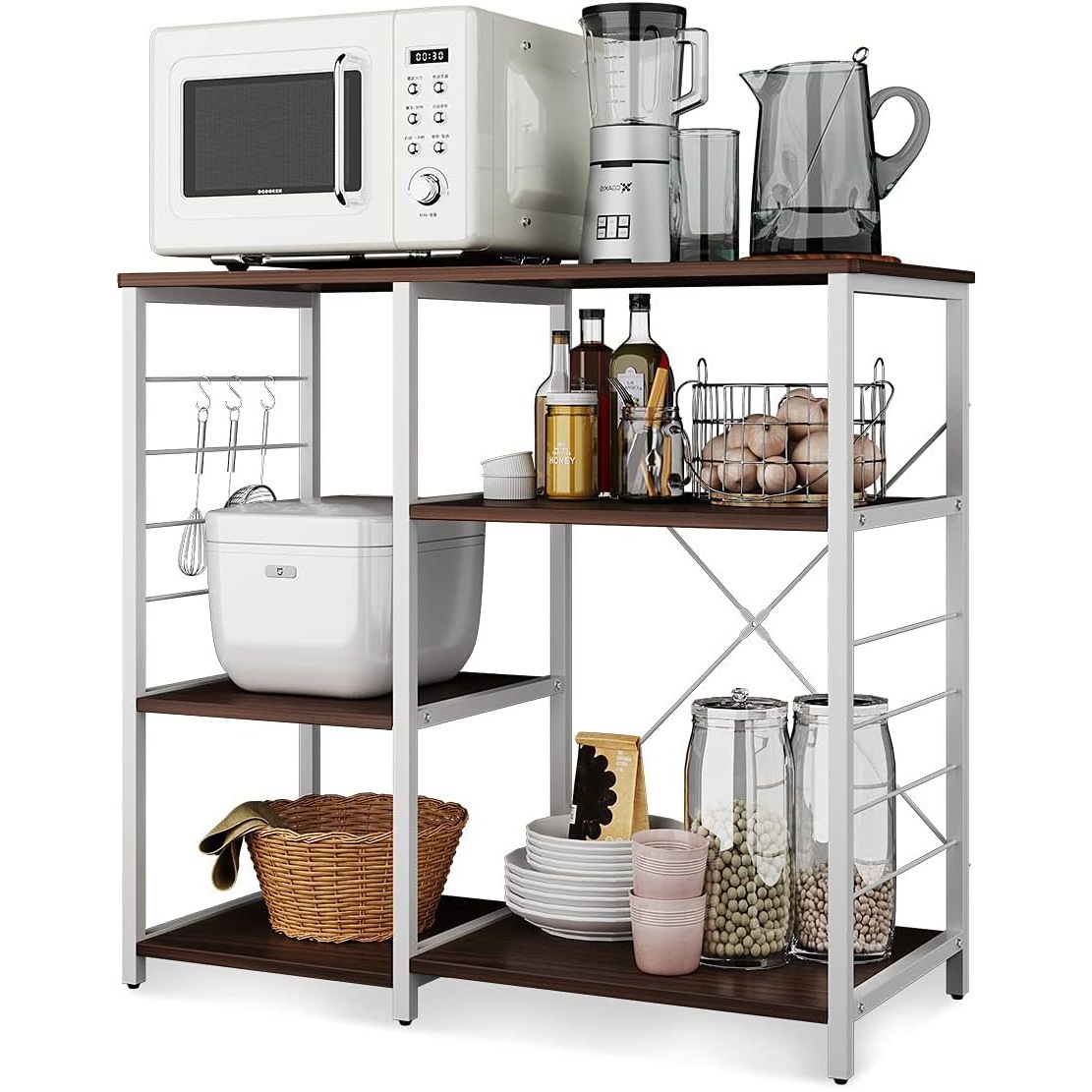 レンジ台 レンジボード レンジ棚 省スペース 幅90*奥行40*高さ82cm 簡単組立