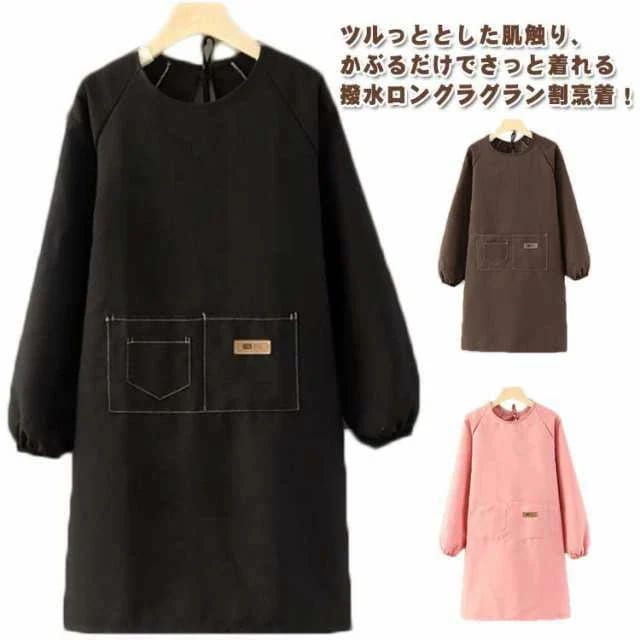 新シリーズ大きいサイズ 割烹着 割烹着 エプロン スモックエプロン 保育士 割烹着 エプロン かっぽう着 レディース エプロン 袖付 ワンピース カフェ 部屋着 ゆったり 体型カバー 介護士 ギフト