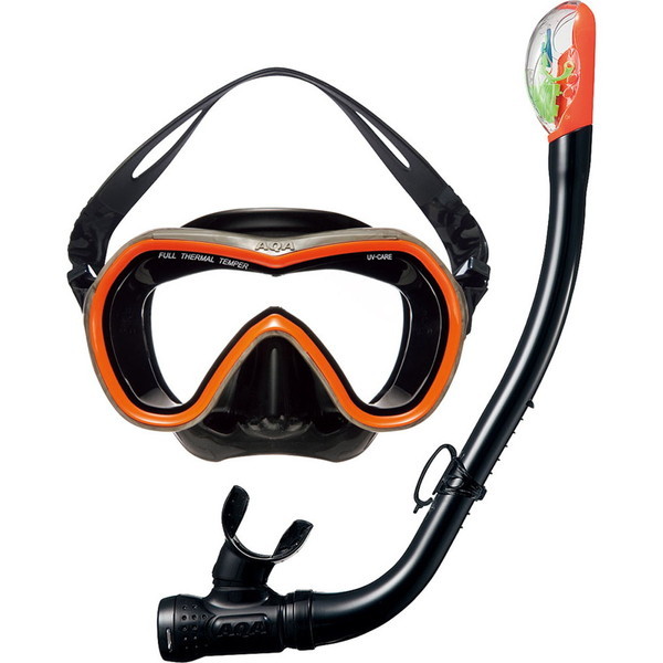 エーキューエー オルカソフト&サミードライSPシリコン2点セット Sグレー/ネオンOG KZ9001 0103