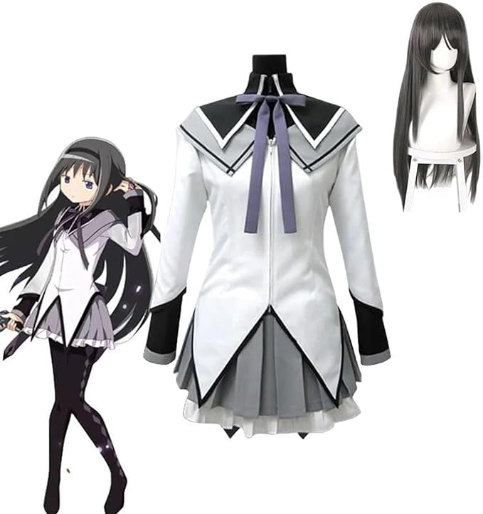 魔法少女 まどかマギカ 周辺 暁美ほむら コスプレ衣装 (ウィッグ追加可 )仮装 変装 日常服 文化祭 祭り ハロウィン クリスマス