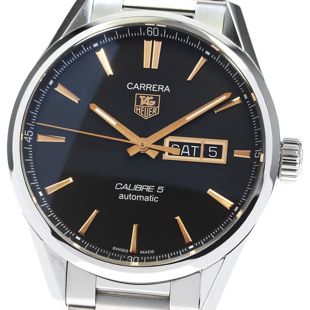 タグホイヤー TAG HEUER WAR201C カレラ キャリバー5 デイデイト 自動巻き メンズ 良品 箱・保証書付き_829195【中古】 103,150円