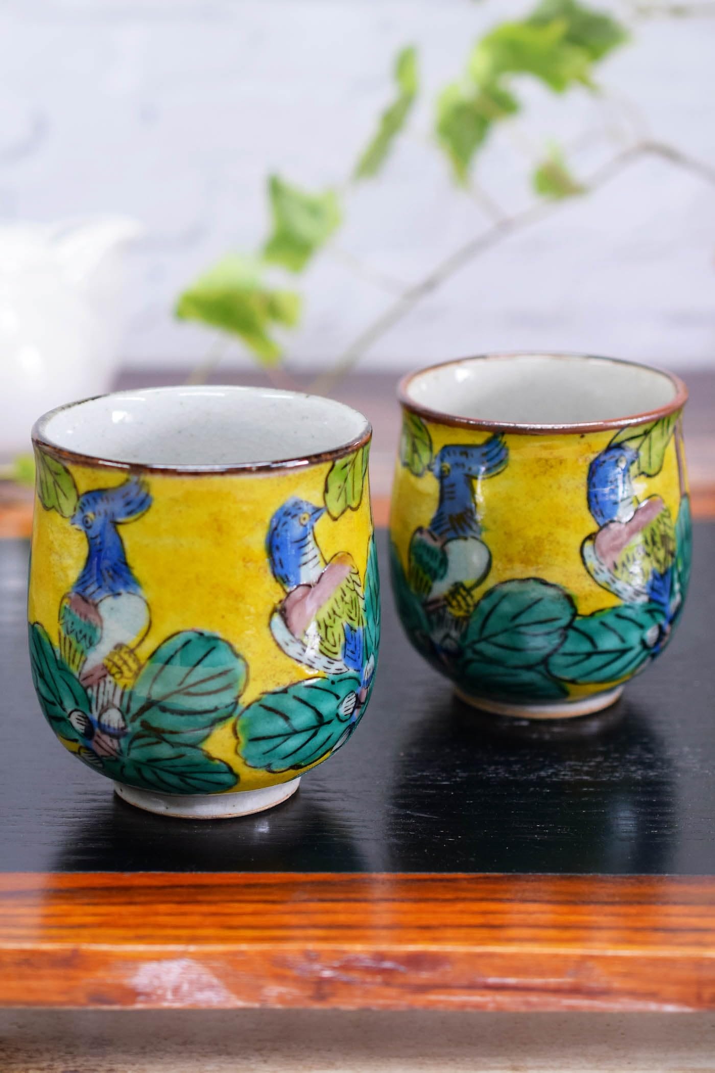 和座の蔵 おしゃれ ペア 湯呑み 九谷焼 夫婦湯呑み 吉田屋 陶器 ブランド 和食器 日本製 結婚記念日 還暦祝い 古希祝い 喜寿祝い 傘寿祝い 米寿祝い プレゼント ギフト