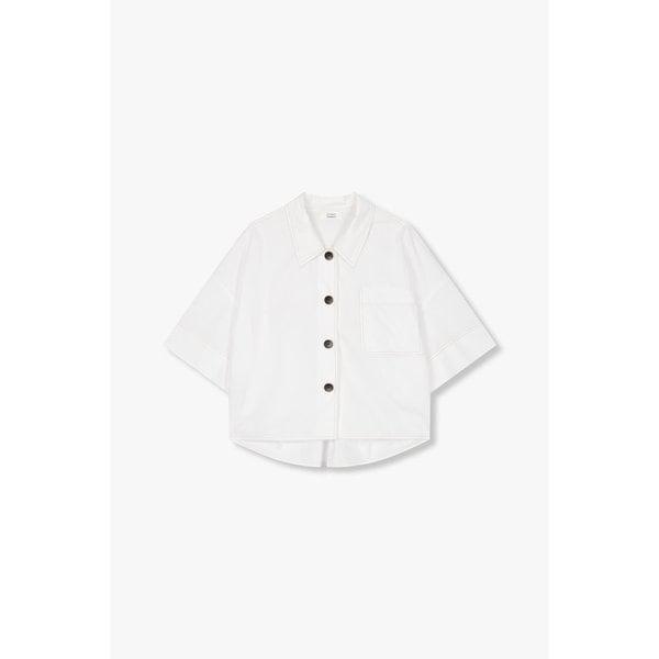 配色ステッチオーバーフィットシャツ 9195221113001