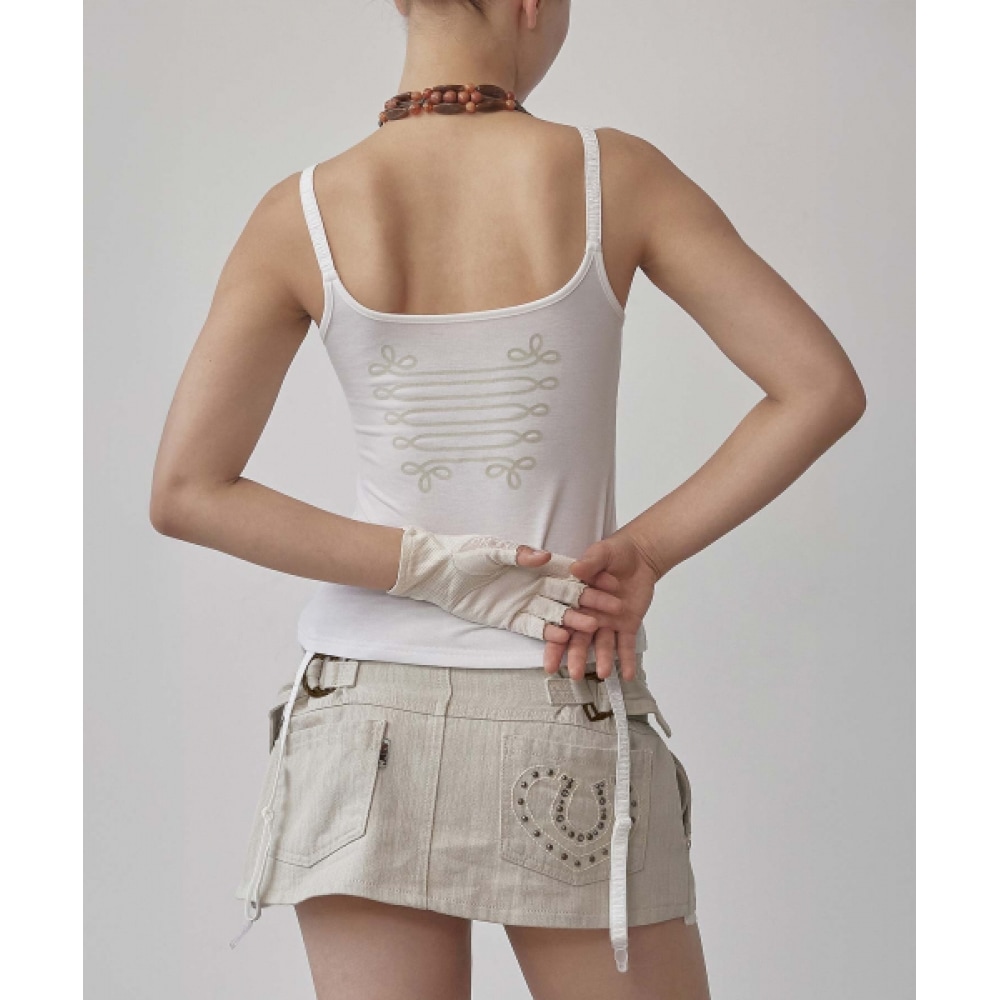 SCULPTOR エプロンレイヤードミニスカート Raw