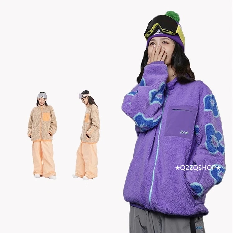 スノボウェア 2025 上下セット メンズ レディース ズボン パンツ アウター ジャケット 紫 オレンジ ウィンタースポーツ スノーボードウェア スキーウェア スノーウェア 防水防風防寒 韓国風