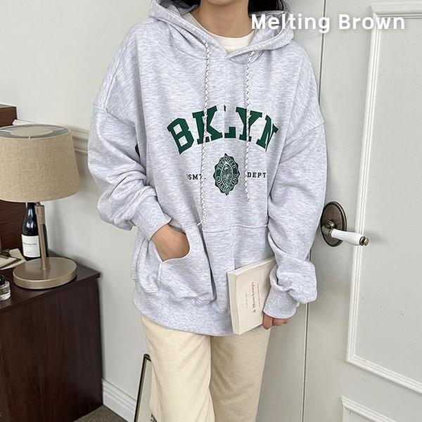 レディースカジュアルオーバーフィットフード付きマンツーマン4color