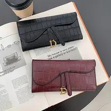 レディース ロング アリゲーター柄 ウォレット コンフォート PU レザー 三つ折り財布 カードスロットとメタルクラスプ付き ショッピングや日常使用に