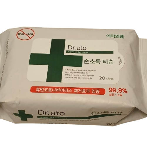 Dr.ato 手消毒ティッシュ ( 20枚 x 20ea ) 4,750円