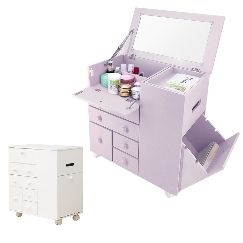 国内即納 ドレッサー ドレッサーテーブル 化粧台 鏡台 コスメワゴン コスメ収納 幅50*27ｃｍ