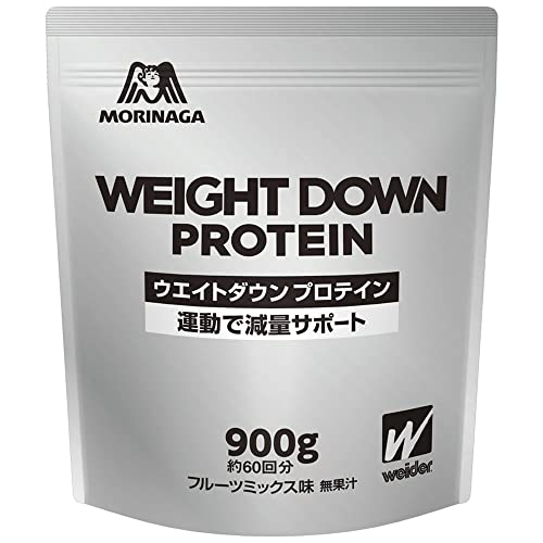 森永 ウエイトダウンプロテイン フルーツミックス味 900g (約60回分) ウイダー ウエイトダウン ホエイプロテイン ボディメイク カルニチン・ヒスチジン配合 森永製菓
