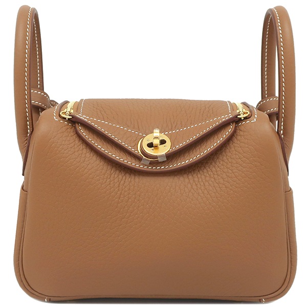 エルメス HERMES ショルダーバッグ リンディ ミニ 20 トリヨンクレマンス ゴールド ゴールド金具 新品 未使用 茶 新刻印 K刻印（2025年製） 【箱】【中古】