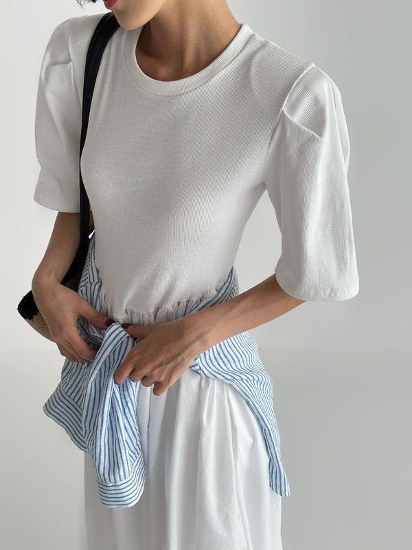 パフワンピース（新作ビッグサイズマタニティウェアパッド入りロングバケーションルック）