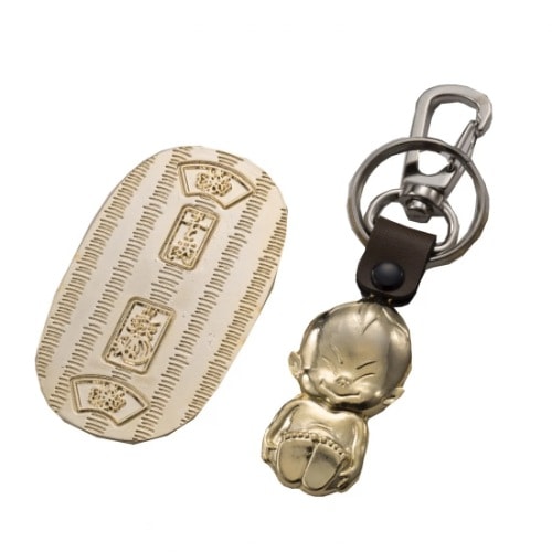 ビリケンさんキーホルダー（小判付き）（ゴールド）10点セット