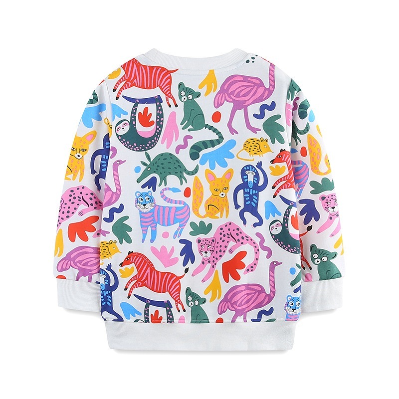 ヨーロッパとアメリカンスタイルの女の子スウェットシャツニットコットン秋ベビー長袖ボトムシャツ女の子スポーツトップ