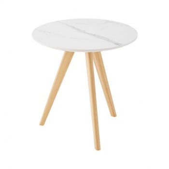 東谷 ラウンドサイドテーブル ホワイト TAP-205WH