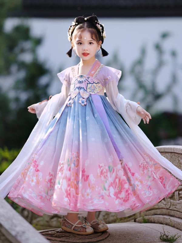 韓服 子供服 民族ドレス 女の子 パーティードレス チャイナ風 春秋 衣装 結婚式 発表会 イブニングドレス 女の子 キッズ 子供服