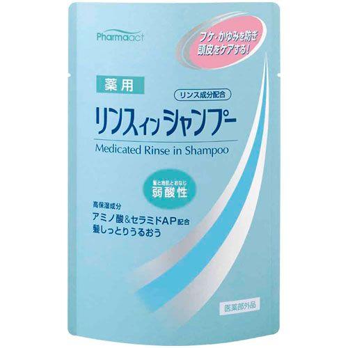 熊野油脂 ファーマアクト 薬用 リンスインシャンプー 350ml 24本セット 【ケース販売】