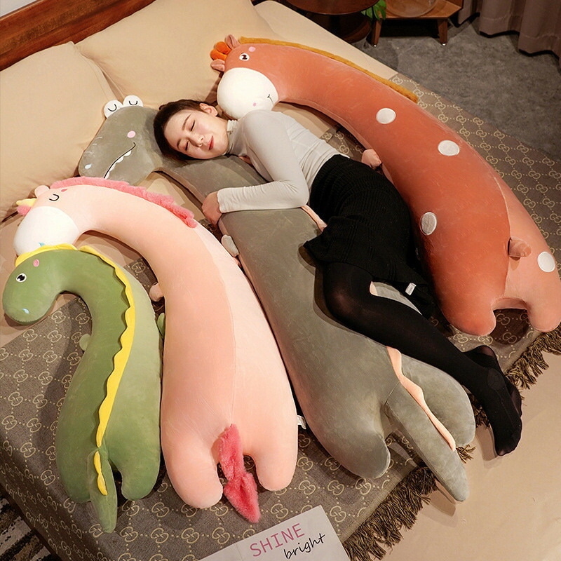 おしゃれ だきまくら インテリア 大きい ぬいぐるみ 80CM 100CM かわいい 干支 恐竜 可愛い クッション 抱枕 辰 大人 背もたれ キッズ Sサイズ 抱きぐるみ 子供 子ども抱きまくら 大
