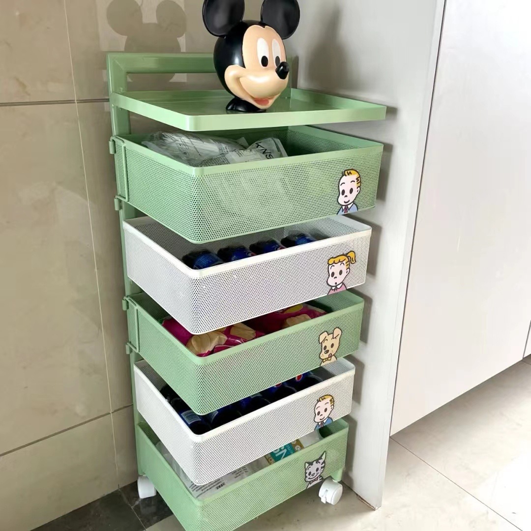 トロリーキッチンストレージラック床に取り付けられたマルチレイヤーモバイルスナックラックマルチファンクレックストレージラックデブリストレージラック 7,488円