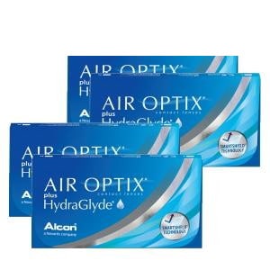 【4箱】エアオプティクス プラス ハイドラグライド 2ウィーク 6枚入り 4箱 2week コンタクトレンズ シリコーンハイドロゲル ポスト投函