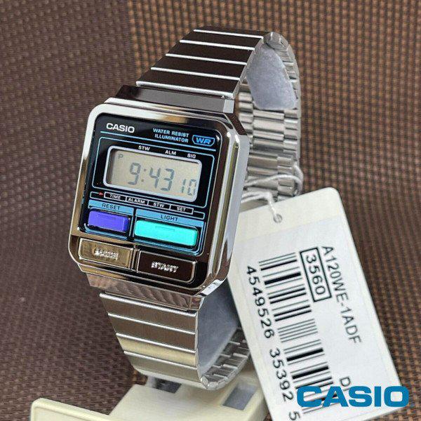 正規品 時計 A120WE-1A ヴィンテージレトロデジタル時計 男女兼用時計 電子時計