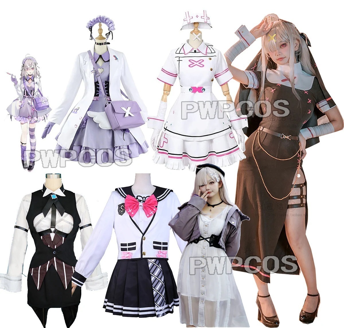 健屋花那 コスプレ衣装 6種類 バーチャルYouTuber 変装 クリスマス イベント パーティ コスチューム変装 衣装