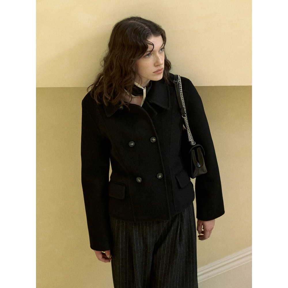 ルーヴルハンドメイドカシミアブレンドショートジャケット SW3WJ405-10