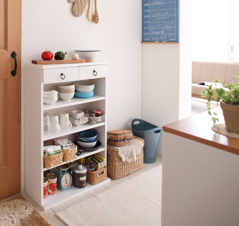 奥行24cm 日本製 スリム設計 薄型キッチン収納 食器棚 パントリー 幅59cm