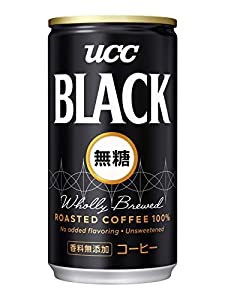 UCC ブラック無糖 コーヒー 缶コーヒー185ml30本