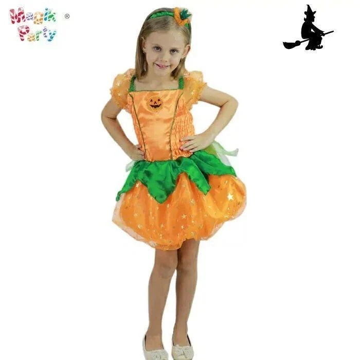 ハロウィン衣装 かぼちゃ王女 ベビー 女の子 子供用 仮装ワンピース ハロウィーン ダンス衣装 キッズ コスプレ コスチューム ハロウィン 衣装 子供 コスプレ 仮30パーセント割引